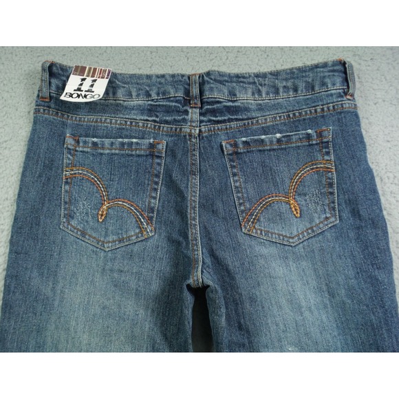 Vintage Bongo Jeans Womens Size 11 Blue Denim Straight Leg Mid Rise Stretch NWT - Picture 8 of 15